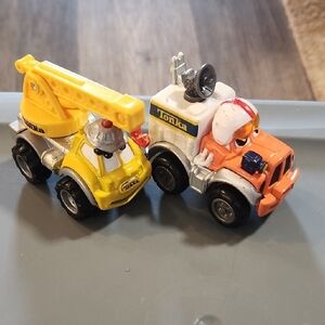 Tonka Yellow 2001 and Orange 2002 Construction Vehicles